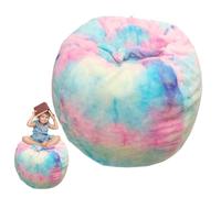 Pouf pour le rangement des animaux en peluche,Sac pour animaux en peluche | Grande capacité Porte-en peluche, poignée large, de chambre pour filles