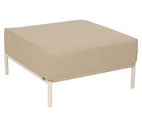 Pouf pour salon de jardin modulable en tissu beige - Oviala Patio