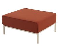 Pouf pour salon de jardin modulable en tissu terracotta - Oviala Patio