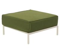 Pouf pour salon de jardin modulable en tissu vert kaki - Oviala Patio
