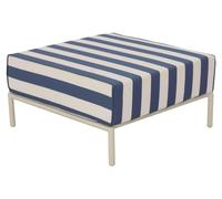 Pouf rayé pour salon de jardin modulable en tissu belu pacific - Oviala Patio