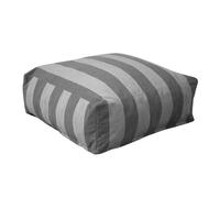 Pouf rayé pour salon de jardin modulable gris anthracite Mixi, Oviala
