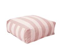 Pouf rayé pour salon de jardin modulable rose poudré Mixi, Oviala