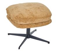 Pouf repose pied Stelan tissu chenille ambre Atmosphera