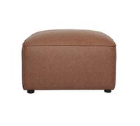 Pouf repose pieds en cuir marron FERGUS