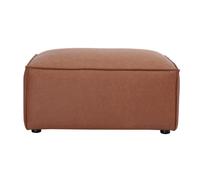 Pouf repose pieds en cuir marron SPLIT