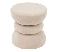 Pouf Ritem rond D.36cm crème - Atmosphera Créateur d'intérieur