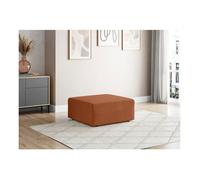 Pouf ROMANE en velours côtelé - Terracotta