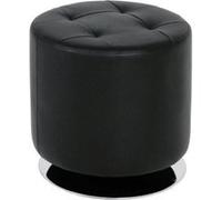 Pouf rond 40 cm noir et chrome Multicolore G