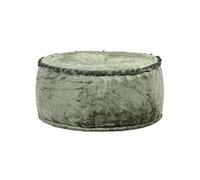 Pouf rond 40x20 cm velours groen287567