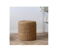 Pouf rond 40x40 cm en fils de jute tissés naturel