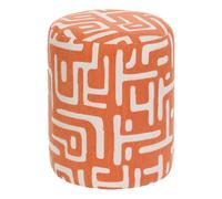 Pouf Rond à Motifs "Delor" 30cm Orange