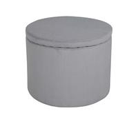 Venture Home - Pouf rond avec rangement en velours côtelé Dunken Gris G