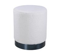 Paris prix Pouf rond bou enji - Blanc et noir