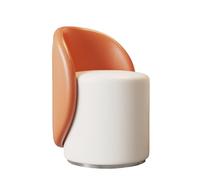Pouf rond bouclette repose-pieds capitonné pour salon, chambre à coucher, dressing, tabouret moderne