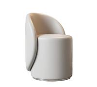 Pouf rond bouclette repose-pieds capitonné pour salon, chambre à coucher, dressing, tabouret moderne