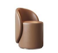 Pouf rond bouclette repose-pieds capitonné pour salon, chambre à coucher, dressing, tabouret moderne