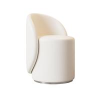 Pouf rond bouclette repose-pieds capitonné pour salon, chambre à coucher, dressing, tabouret moderne