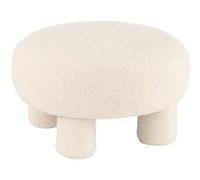 Paris prix Pouf rond bouclette - Blanc