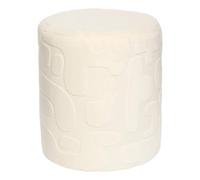 Pouf Rond Décorateur "Delor" 40cm Blanc
