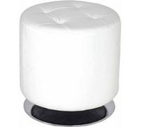 Pouf Rond Design "Hava" 40cm Blanc Multicolore G