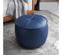 Pouf rond en cuir, tabouret de maquillage chic et repose-pieds pour salon, chambre à coucher, pouf polyvalent et banc à langer pour une décoration d'intérieur élégante
