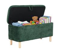 Pouf rond en tissu beige avec couvercle plateau réversible - Gris clair