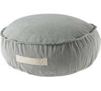 Pouf rond en velours côtelé - siège design pour enfants - Gris