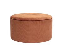 Pouf rond en velours côtelé terre brûlée D70 cm PAUL