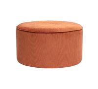 Pouf rond en velours côtelé terre brûlée D70 cm PAUL