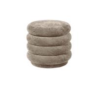 Ferm Living Pouf Pouf Round tissu faded velvet 26 beige