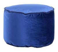 Pouf Rond en Velours "Taj Mahal" 47cm Bleu Bleu G
