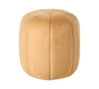 Pouf Rond Moderne en Velours Glamour Salon Chambre à Coucher Jaune Moutarde Selb