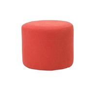 Pouf rond - Petit repose-pieds rembourré avec base antidérapante - Lavable - Pour salon, chambre à coucher, salle de bain, entrée