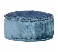 Pouf Rond Velours 40x20 cm Bleu Repose-pied Tabouret Salon Maison vidaXL