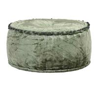 Pouf Rond Velours 40x20 cm Bleu Repose-pied Tabouret Salon Maison vidaXL