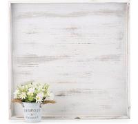 Pouf rustique en bois - 50 cm - Poignées - Salon/cuisine - Plateau rectangulaire 70 x 70 cm