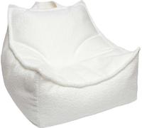 Pouf Sako Bag fauteuil pour enfant Beanbag, Boucle, Blanc