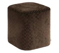 Pouf Selia carré 35x35cm marron - Atmosphera Créateur d'intérieur