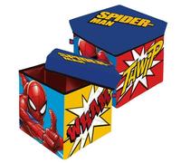 Pouf Spiderman avec rangement en tissu