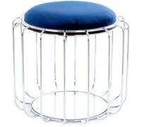 Paris prix Pouf rond en velours - Bleu
