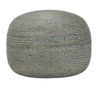 Pouf tabouret repose-pied en cordes de jute tressées à la main 45 x 30 cm jute vert DEC030015