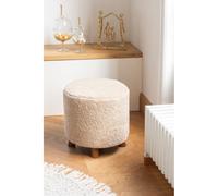 Pouf textile beige h.40cm
