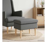 vidaXL Pouf Gris foncé 55 x 35 x 41 cm Tissu