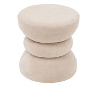 Pouf Ritem rond D.36cm crème - Atmosphera Créateur d'intérieur