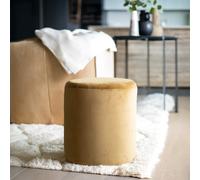 Pouf triangulaire en velours jaune - emmy