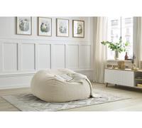 Pouf ultra moelleux MERIBEL tissu imitation fourrure blanc BOBOCHIC Blanc