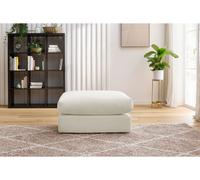 Pouf ultra moelleux PARIS tissu bouclette blanc BOBOCHIC Blanc