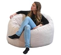 Pouf Velours Côtelé - 100 cm - Bananair - Beige