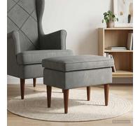 vidaXL Pouf Gris foncé 55 x 35 x 41 cm Velours